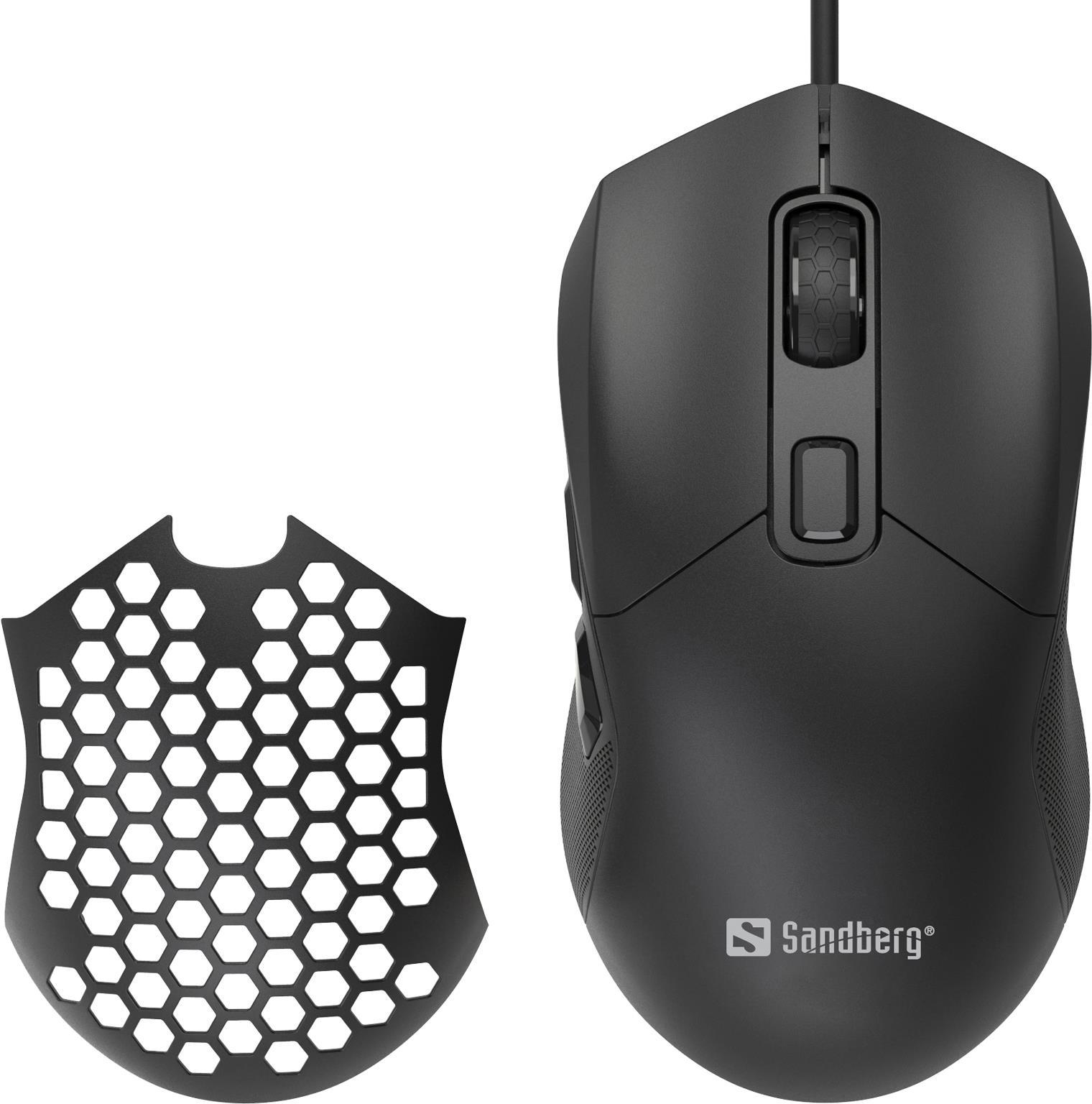 Sandberg FlexCover 6D Gamer Mouse Maus Beidhändig USB Typ-A 12800 DPI (640-28) von Sandberg