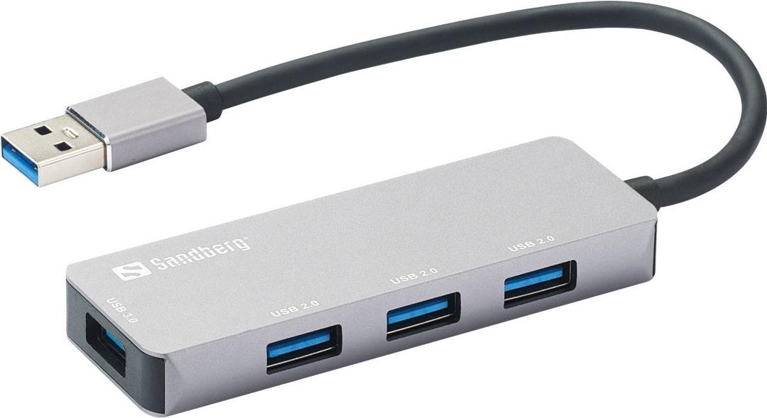 Sandberg - Hub - 1 x SuperSpeed USB3.0 + 3 x USB2.0 - Desktop (333-67) von Sandberg