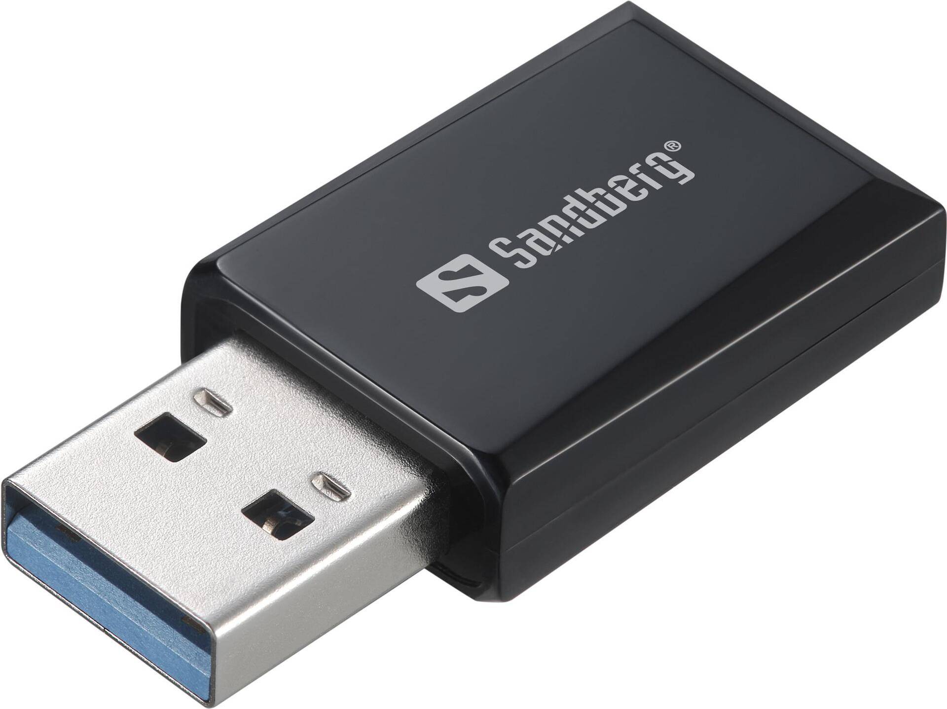 Sandberg Mini Wifi Dongle 1300 Mbit/s. Übertragungstechnik: Kabellos, Hostschnittstelle: USB Typ-A, Schnittstelle: WLAN. Maximale Datenübertragungsrate: 1267 Mbit/s, WLAN-Band: Dual-Band (2,4 GHz/5 GHz). USB. Produktfarbe: Schwarz (134-41) Sandberg Mini Wifi Dongle 1300 Mbit/s. Übertragungstechnik: Kabellos, Hostschnittstelle: USB Typ-A, Schnittstelle: WLAN. Maximale Datenübertragungsrate: 1267 Mbit/s, WLAN-Band: Dual-Band (2,4 GHz/5 GHz). USB. Produktfarbe: Schwarz (134-41) von Sandberg