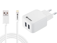 Sandberg - Netzadapter - 2,4 A (USB) - am Kabel: Lightning - für Apple iPad/iPhone/iPod (Lightning) von Sandberg
