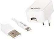 Sandberg - Netzteil - 2.4 A (USB) - auf Kabel: Lightning - für Apple iPad/iPhone/iPod (Lightning) von Sandberg