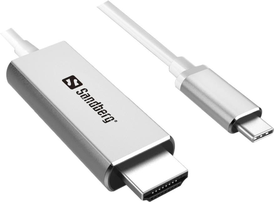 Sandberg - Video- / Audiokabel - HDMI / USB - USB-C (M) bis HDMI (M) - 2 m - 4K Unterstützung von Sandberg