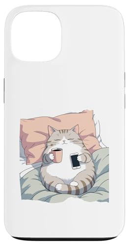 Chiller Katze Hülle für iPhone 13 von Sandiegogreen-store.com