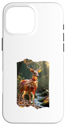 Hirsch aus Blättern Hülle für iPhone 16 Pro Max von Sandiegogreen-store.com