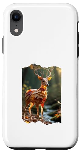 Hirsch aus Blättern Hülle für iPhone XR von Sandiegogreen-store.com