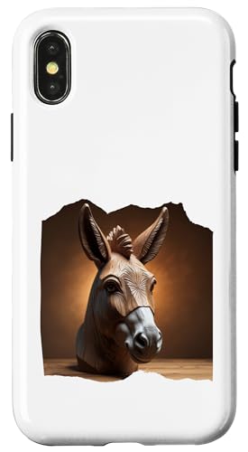 Holz Pferd Hülle für iPhone X/XS Holz Pferd Hülle für iPhone X/XS von Sandiegogreen-store.com