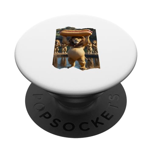 Hotdog Löwe PopSockets Klebender PopGrip Hotdog Löwe PopSockets Klebender PopGrip von Sandiegogreen-store.com