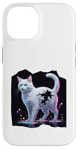 Pixel Katze Hülle für iPhone 14 von Sandiegogreen-store.com