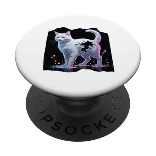Pixel Katze PopSockets Klebender PopGrip Pixel Katze PopSockets Klebender PopGrip von Sandiegogreen-store.com