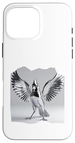 Silber Vogel Hülle für iPhone 16 Pro Max von Sandiegogreen-store.com