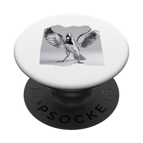 Silber Vogel PopSockets Klebender PopGrip Silber Vogel PopSockets Klebender PopGrip von Sandiegogreen-store.com