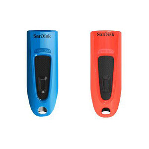 2 SanDisk USB-Sticks Ultra rot, blau 32 GB von Sandisk