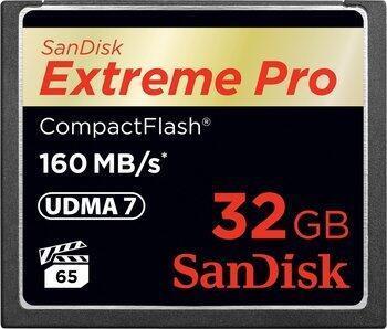 32 GB CompactFlash SANDISK EXTREME Pro 160MB/s SDCFXPS-032G (SDCFXPS-032G-X46) von Sandisk