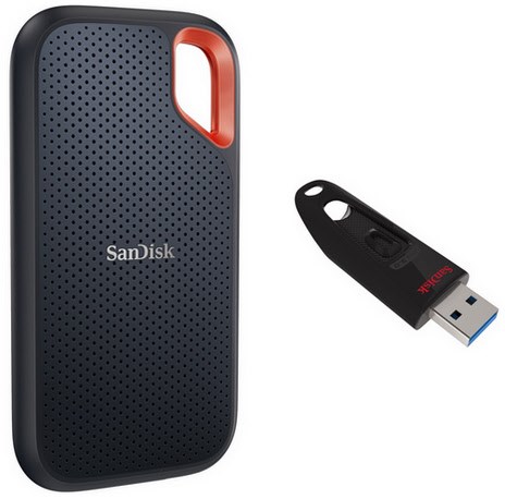 Extreme Portable SSD V2 (1TB) Extern inkl. Ultra USB 3.0 (64GB) von Sandisk