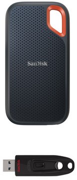 Extreme Portable SSD V2 (2TB) Externe inkl. Ultra USB 3.0 (64GB) von Sandisk