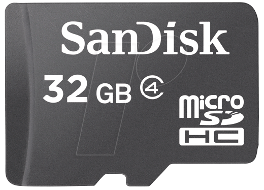 SDSDQM032GB35A - MicroSDHC-Speicherkarte 32GB, SanDisk mit Adapter von Sandisk