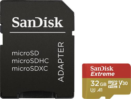 SanDisk Extreme® Action Cam microSDHC-Karte 32GB Class 10, UHS-I, UHS-Class 3, v30 Video Speed Clas von Sandisk