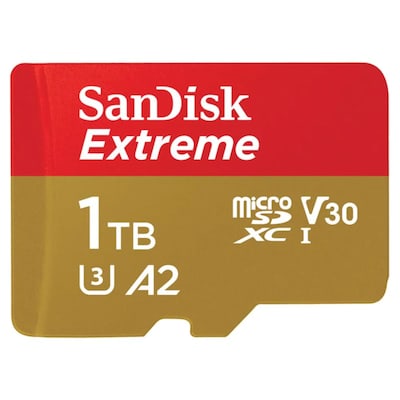 SanDisk Extreme 1 TB microSDXC Speicherkarte Kit (2022) bis 190 MB/s C10,U3,V30 von Sandisk