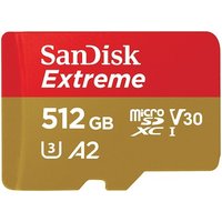 SanDisk Extreme 512 GB microSDXC Speicherkarte Kit (2022) bis 190 MB/s, C10, U3 von Sandisk