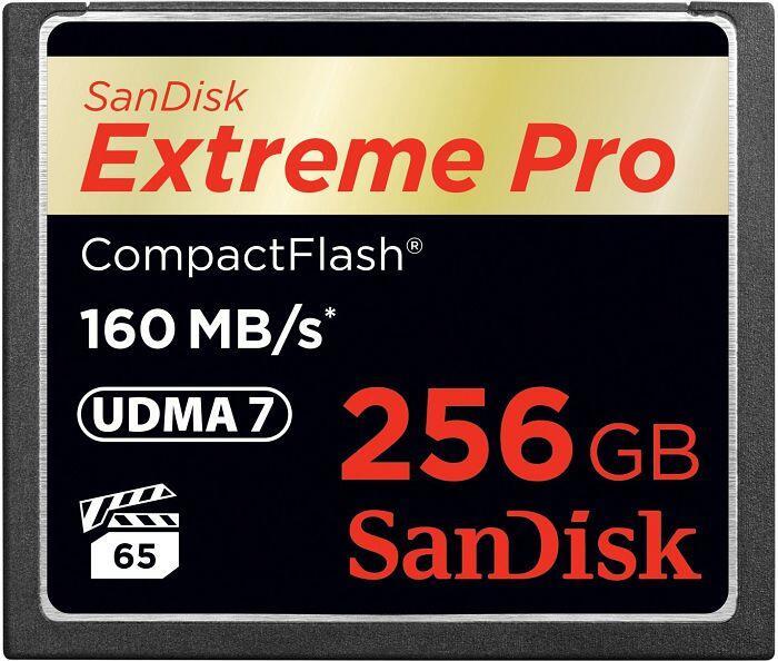 SanDisk Extreme PRO R160/W140 CompactFlash Card 256GB von Sandisk