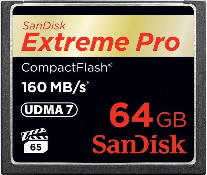 SanDisk Extreme PRO R160/W150 CompactFlash Card 64GB von Sandisk