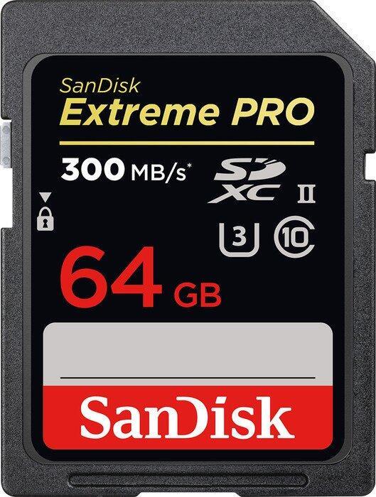 SanDisk Extreme PRO R300/W260 SDXC 64GB, UHS-II U3, Class 10 von Sandisk