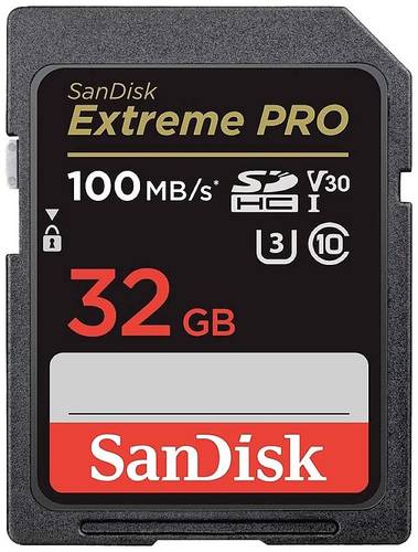 SanDisk Extreme PRO SDHC-Karte 32GB Class 10 UHS-I stoßsicher, Wasserdicht von Sandisk