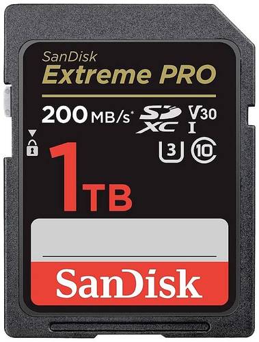 SanDisk Extreme PRO SDXC-Karte 1000GB Class 10 UHS-I stoßsicher, Wasserdicht SanDisk Extreme PRO SDXC-Karte 1000GB Class 10 UHS-I stoßsicher, Wasserdicht von Sandisk