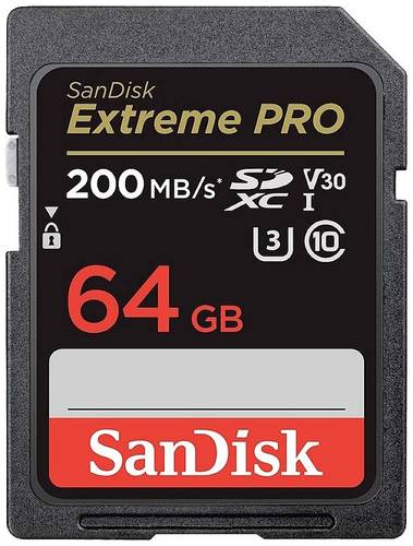 SanDisk Extreme PRO SDXC-Karte 64GB Class 10 UHS-I stoßsicher, Wasserdicht SanDisk Extreme PRO SDXC-Karte 64GB Class 10 UHS-I stoßsicher, Wasserdicht von Sandisk