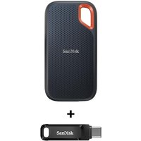 SanDisk Extreme Portable SSD 2 TB V2 - USB-C 3.2 Gen2 IP65 wasserresistent + SanDisk Ultra Dual Drive Go 128 GB USB 3.1 Type-C / USB-A Stick von Sandisk