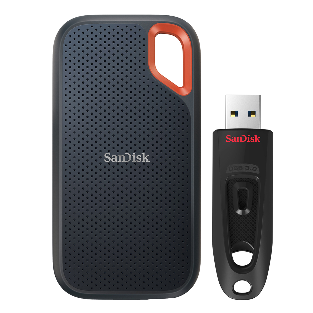 SanDisk Extreme Portable SSD V2 2TB inkl. SanDisk Ultra 32GB Bundle mit Externer Solid-State-Drive und USB-Stick von Sandisk