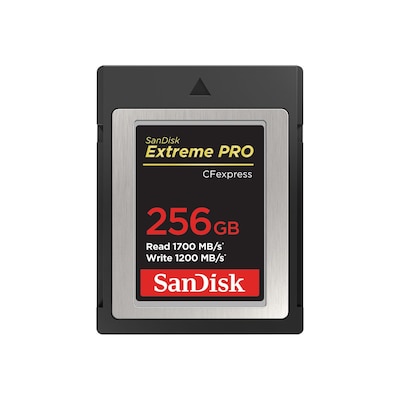 SanDisk Extreme Pro 256 GB CFexpress Typ B Speicherkarte bis zu 1700 MB/s SanDisk Extreme Pro 256 GB CFexpress Typ B Speicherkarte bis zu 1700 MB/s von Sandisk