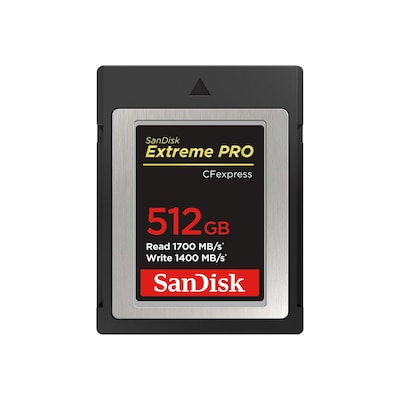 SanDisk Extreme Pro 512 GB CFexpress Typ B Speicherkarte bis zu 1700 MB/s SanDisk Extreme Pro 512 GB CFexpress Typ B Speicherkarte bis zu 1700 MB/s von Sandisk
