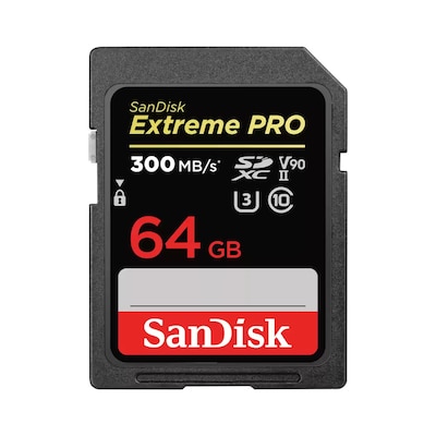 SanDisk Extreme Pro 64 GB SDXC UHS-II-Speicherkarte bis 300 MB/s von Sandisk