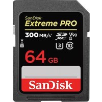SanDisk Extreme Pro 64 GB SDXC UHS-II-Speicherkarte bis 300 MB/s SanDisk Extreme Pro 64 GB SDXC UHS-II-Speicherkarte bis 300 MB/s von Sandisk