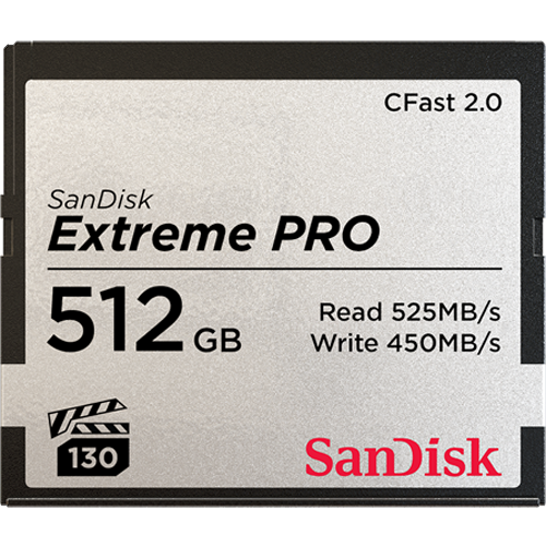 SanDisk Extreme Pro - Flash-Speicherkarte - 512GB - CFast 2,0 (SDCFSP-512G-G46D) von Sandisk