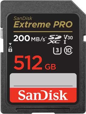 SanDisk Extreme Pro - Flash-Speicherkarte - 512GB - Video Class V30 / UHS-I U3 / Class10 - SDXC UHS-I (SDSDXXD-512G-GN4IN) von Sandisk