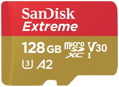SanDisk Extreme microSDXC-Karte 128GB UHS-Class 3stoßsicher, Wasserdicht von Sandisk