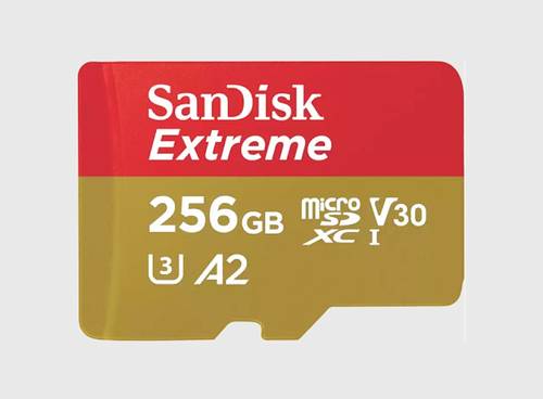 SanDisk Extreme microSDXC-Karte 256GB Class 10, UHS-I, v30 Video Speed Class stoßsicher, Wasserdicht von Sandisk
