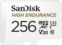 SanDisk High Endurance - Flash-Speicherkarte (microSDXC-an-SD-Adapter inbegriffen) - 256 GB - Video Class V30 / UHS-I U3 / Class10 - microSDXC UHS-I von Sandisk