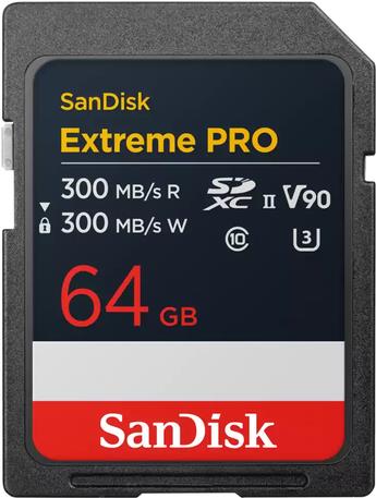 SanDisk SD Extreme PRO 64GB UHS-II V90 - Secure Digital (SD) (SDSDXDM-064G-GN4IN) von Sandisk