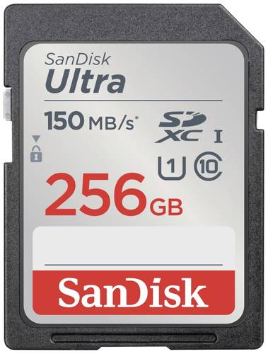 SanDisk SDXC Ultra 256GB (Class 10/UHS-I/150MB/s) SDXC-Karte 256GB UHS-Class 1 Wasserdicht, stoßsic von Sandisk