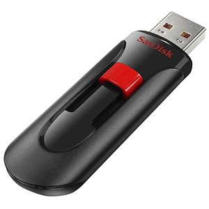 SanDisk USB-Stick Cruzer Glide schwarz, rot 64 GB von Sandisk