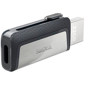 SanDisk USB-Stick Ultra Dual Drive USB Type-C silber, grau 32 GB von Sandisk