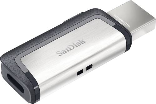 SanDisk Ultra® DualDrive USB-Zusatzspeicher Smartphone/Tablet Silber 128GB USB 3.2 Gen 1 (USB 3.0), von Sandisk