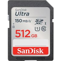 SanDisk Ultra 512 GB SDXC Speicherkarte (2022) bis 150 MB/s, C10, U1 von Sandisk