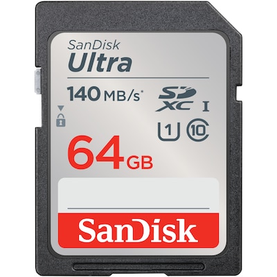SanDisk Ultra 64 GB SDXC Speicherkarte (2022) bis 140 MB/s, C10, U1 von Sandisk