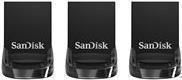 SanDisk Ultra Fit - USB-Flash-Laufwerk - 32 GB - USB 3.1 - Schwarz (Packung mit 3) von Sandisk