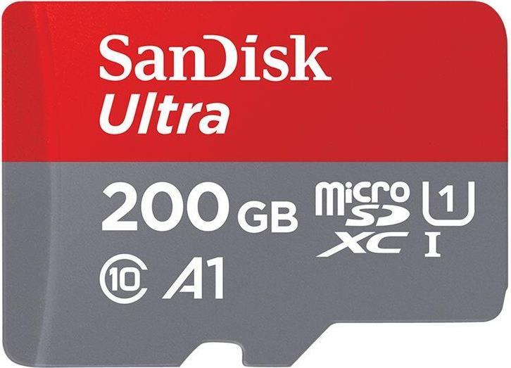 SanDisk Ultra - Flash-Speicherkarte (microSDXC-an-SD-Adapter inbegriffen) - 200 GB - A1 / UHS-I U1 / Class10 - microSDXC UHS-I von Sandisk