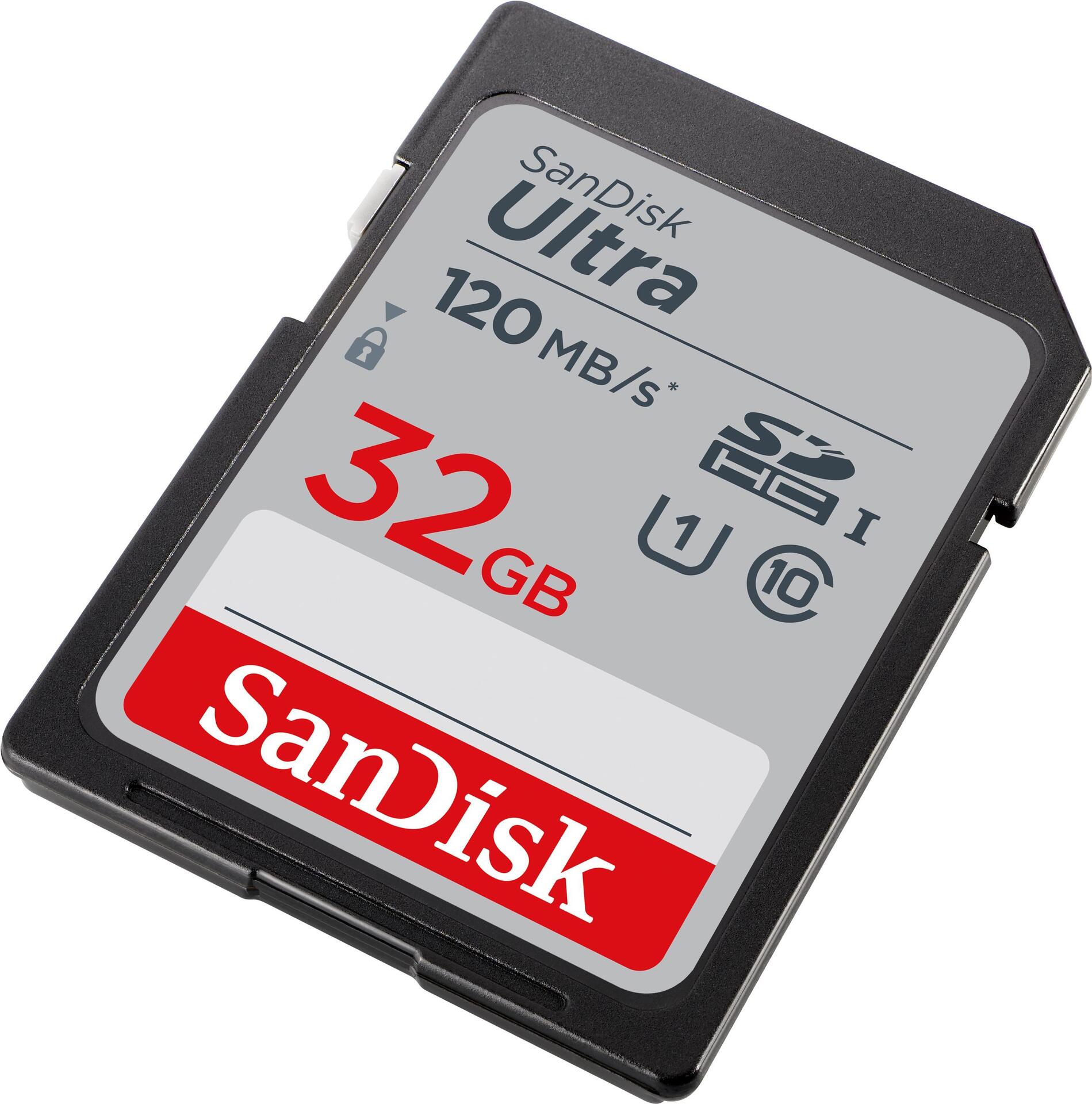 SanDisk Ultra - Flash-Speicherkarte - 32GB - UHS-I U1 / Class10 - SDHC UHS-I (SDSDUN4-032G-GN6IM) von Sandisk